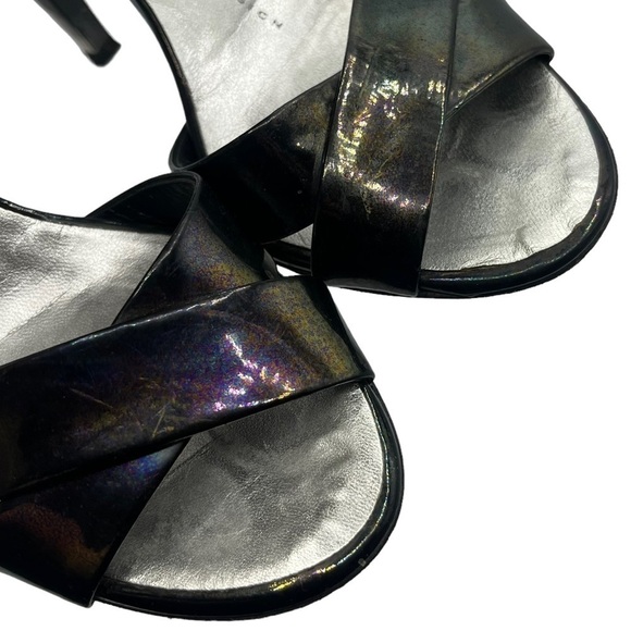 Giuseppe Zanotti Iridescent Stiletto Sandals Women’s Size 36.5 Peep Toe Strap - Picture 11 of 14